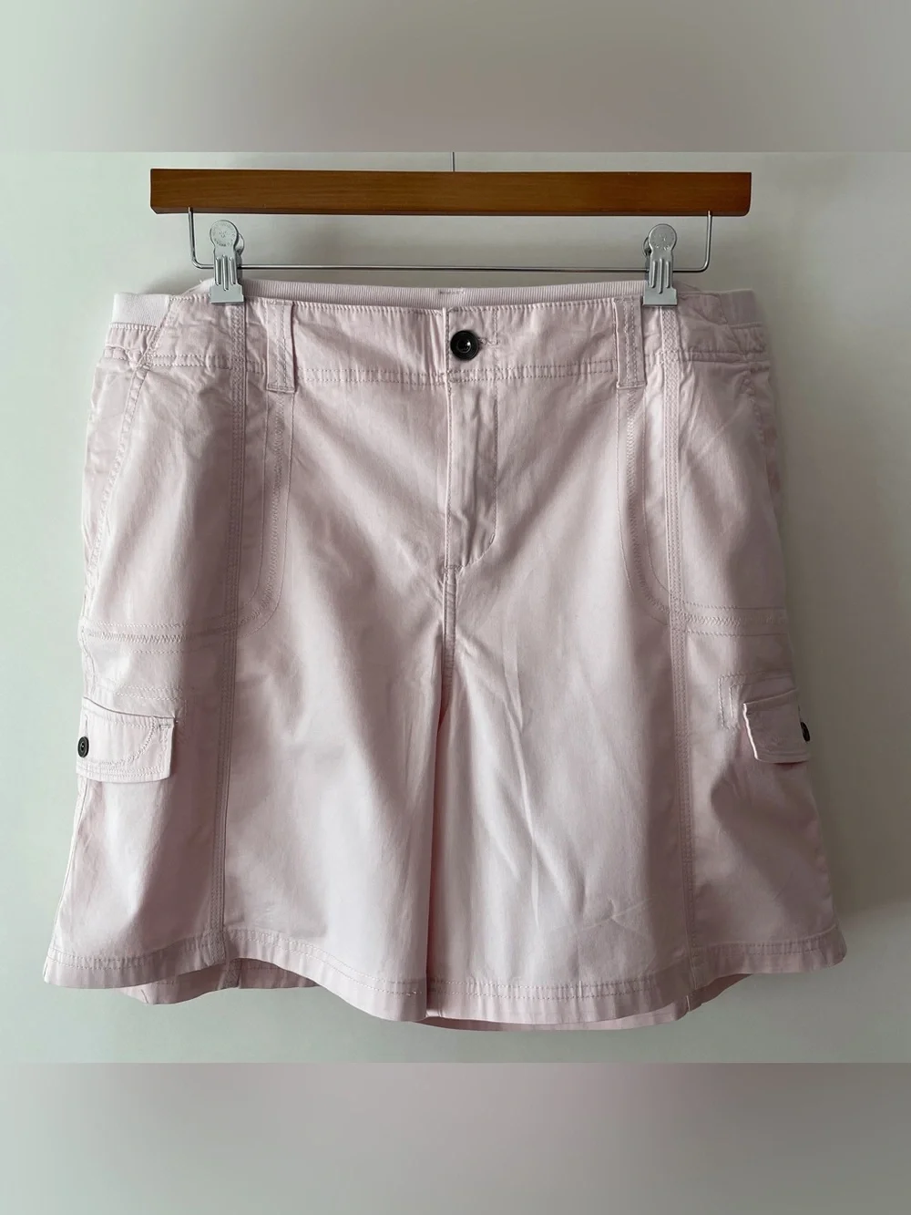 Style & Co. Light Pink Shorts Cotton Midrise Comfort Waist Size 18W